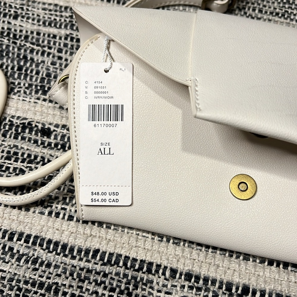 Anthropologie White Leather Crossbody Clutch - Picture 5 of 5